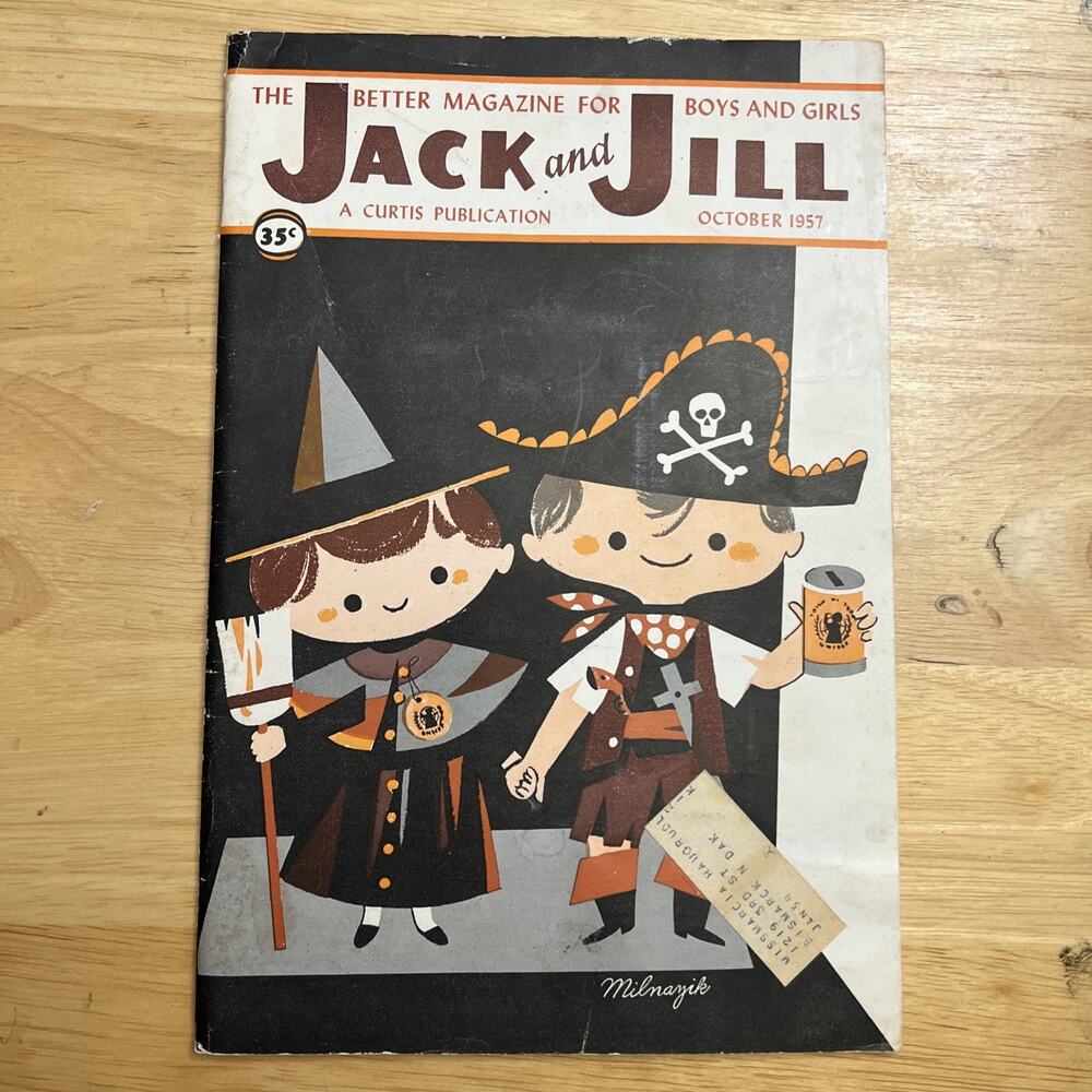 Jack And Jill Childrens Magazine Vintage October 1957 Halloween